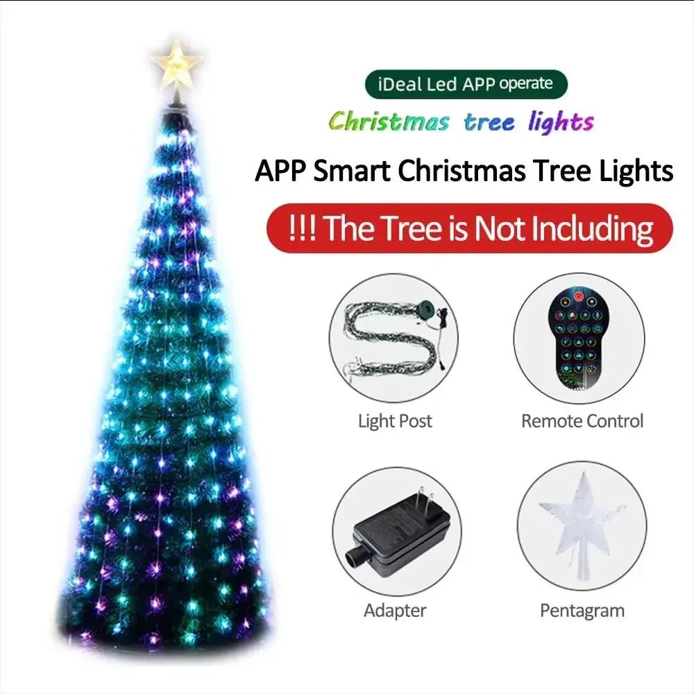 Smart Christmas Tree 2.1M – 400 LED RGB Fairy Lights with Remote & App Control - silverfoxgoods